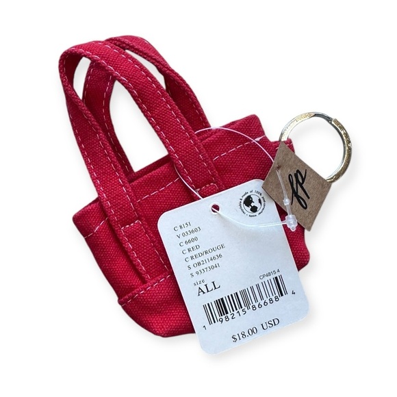 NWT Free People Mini Caravan Bag Charm in Red - Picture 4 of 4